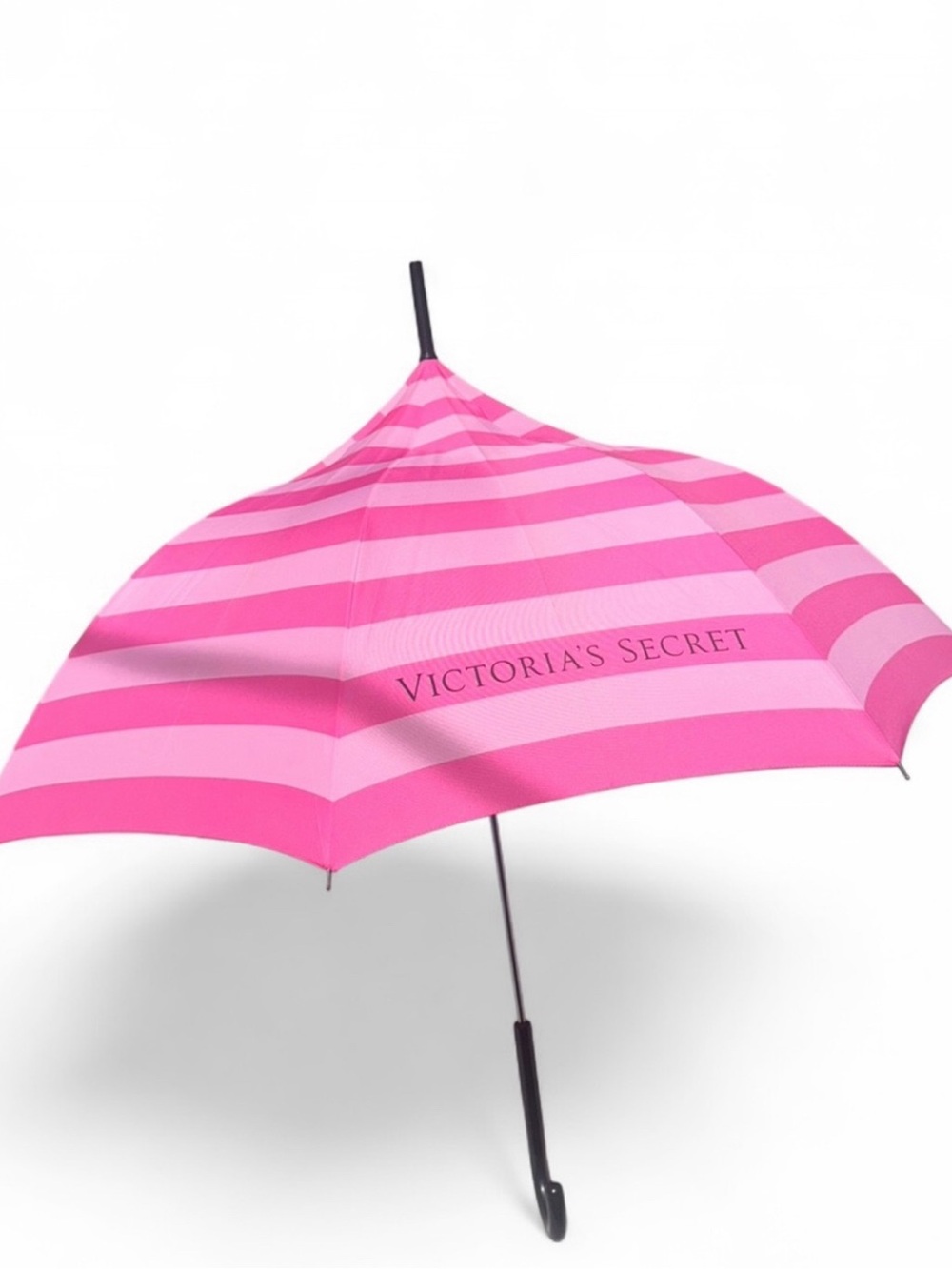 Brand New Victoria's Secret Hot Pink Striped Umbrella Y2K